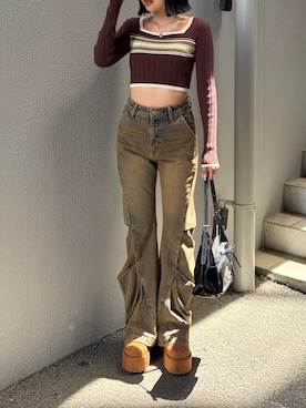 李 相美さん(レディース・162cm)の秋コーディネート