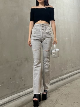 李　相美さん（レディース・162cm）の夏コーディネート