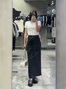 「シャギー」｜李　相美さん（レディース・162cm）の夏コーディネート