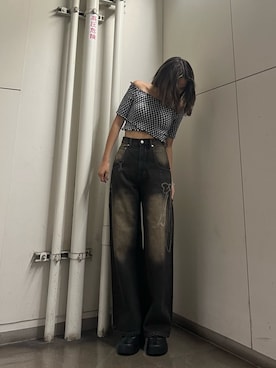 「アイテム（その他トップス）」を使った、李　相美さん（レディース・162cm）の夏コーディネート