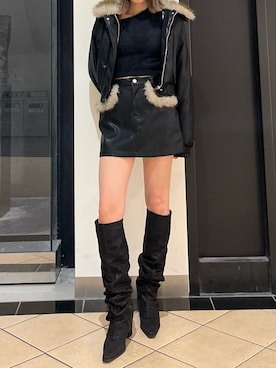 李　相美さん（レディース・162cm）の冬コーディネート