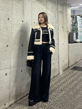 「EMODA（エモダ）のアイテム（ハンドバッグ）」を使った、李　相美さん（レディース・162cm）の秋コーディネート