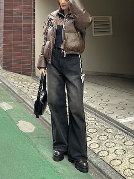 李　相美さん（レディース・162cm）の秋コーディネート