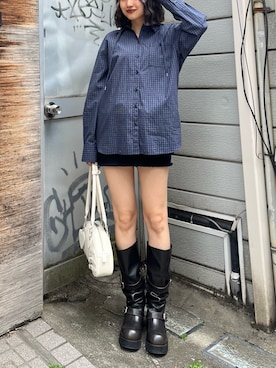 「EMODA（エモダ）のアイテム」を使った、李　相美さん（レディース・162cm）の春コーディネート