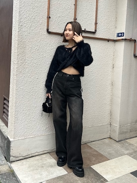 「EMODA（エモダ）のアイテム（ハンドバッグ）」を使った、李　相美さん（レディース・162cm）の秋コーディネート