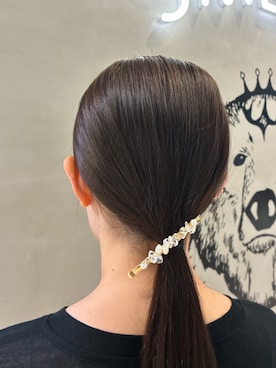 「アイテム（バレッタ/ヘアクリップ）」を使った、　　Rinaさん（レディース・158cm）の秋コーディネート