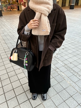 「アイテム（キーホルダー）」を使った、　　Rinaさん（レディース・158cm）の秋コーディネート