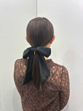 「アイテム（ヘアゴム）」を使った、　　Rinaさん（レディース・158cm）の秋コーディネート