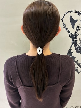 「アイテム（ヘアゴム）」を使った、　　Rinaさん（レディース・158cm）の秋コーディネート