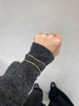「ゴールドアクセサリー」｜　　Rinaさん（レディース・158cm）の春コーディネート