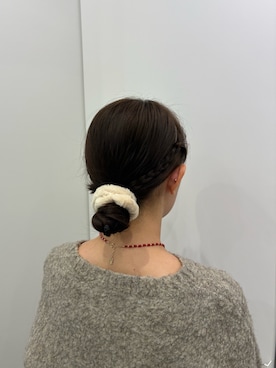 「アイテム（ヘアアクセサリー、ベージュ系）」を使った、　　Rinaさん（レディース・158cm）の秋コーディネート