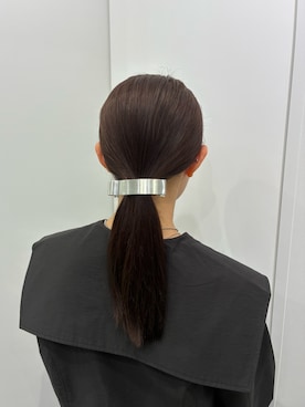 「アイテム（バレッタ/ヘアクリップ）」を使った、　　Rinaさん（レディース・158cm）の秋コーディネート