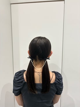 「パールアクセ」｜　　Rinaさん（レディース・158cm）の秋コーディネート