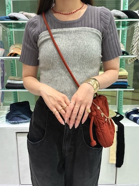 「アイテム（キーホルダー）」を使った、　　Rinaさん（レディース・158cm）の秋コーディネート
