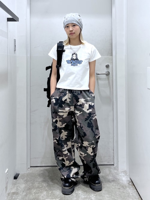 FADED FACE LABEL EASY PANTS（その他パンツ）｜X-girl（エックス