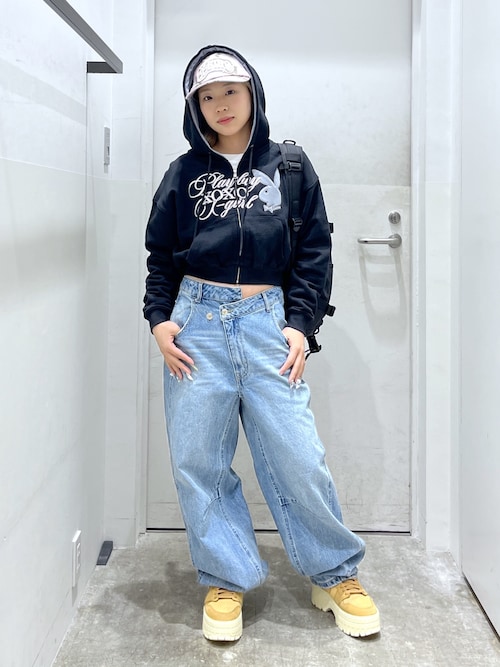 PLAYBOY × X-girl COMPACT ZIP UP SWEAT HOODIE（パーカー）｜PLAYBOY