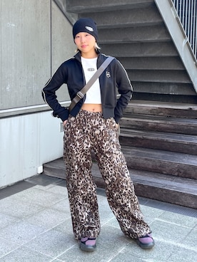 「アイテム（ジャージ）」を使った、さあやさん（レディース・154cm）の夏コーディネート