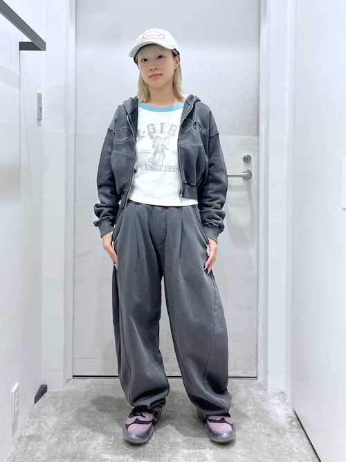 ANGEL AND LOGO RAGLAN L/S BABY TEE（Tシャツ/カットソー）｜X-girl