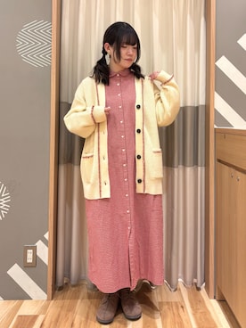 「冬服コーデ」｜「アイテム（ワンピース）」を使った、ちひろさん（レディース・155cm）の冬コーディネート