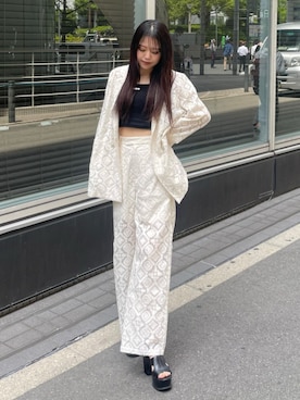 「MURUA（ムルーア）のアイテム（キャミソール）」を使った、松井みゆさん（レディース・165cm）の春コーディネート