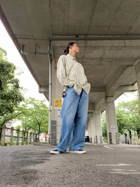 「Eddie Bauer（エディーバウアー）のアイテム」を使った、黒瀬さん（メンズ・174cm）の夏コーディネート