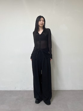 「アイテム（スリッポン）」を使った、moeさん（レディース・169cm）の秋コーディネート