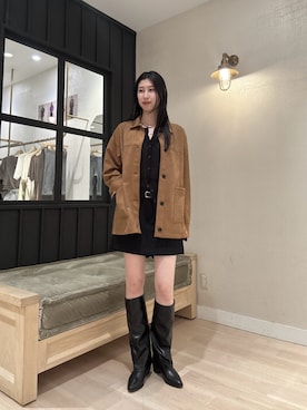 「アイテム（その他アウター）」を使った、moeさん（レディース・169cm）の秋コーディネート