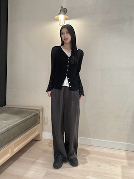 「骨格ナチュラル」｜moeさん（レディース・169cm）の冬コーディネート