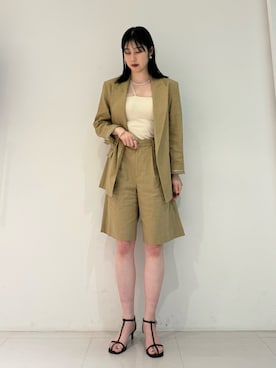 「Omekashi（オメカシ）のアイテム（ジャケット/アウター）」を使った、moeさん（レディース・168cm）の春コーディネート