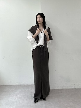 「アイテム（シャツ/ブラウス）」を使った、moeさん（レディース・169cm）の秋コーディネート