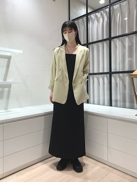 「キャミソールワンピ」｜moeさん（レディース・168cm）の春コーディネート