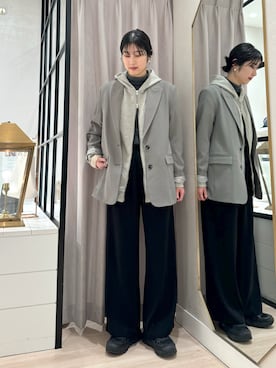 「パワショル」｜「アイテム（ジャケット/アウター）」を使った、moeさん（レディース・168cm）の冬コーディネート