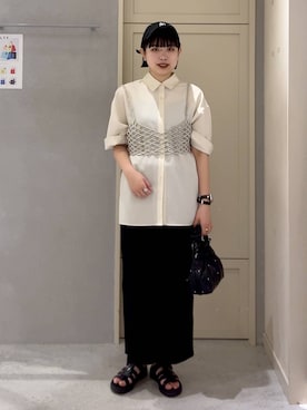 「アイテム（その他トップス、シルバー系）」を使った、ｎａｒｕｍｉさん（レディース・163cm）の春コーディネート