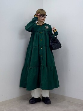 MLB/スタジャンコンビワンピース 105480を使った人気ファッション