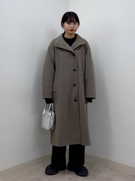 「ナチュラル」｜「アイテム（チェスターコート）」を使った、ｎａｒｕｍｉさん（レディース・163cm）の秋コーディネート