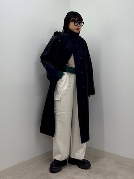 「ナチュラル」｜「アイテム（チェスターコート）」を使った、ｎａｒｕｍｉさん（レディース・163cm）の秋コーディネート