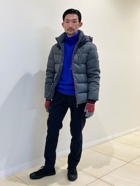 「Stutostein Nolley's（シュテットシュタインノーリーズ）のアイテム（ダウンジャケット/コート）」を使った、ueta.sさん（メンズ・166cm）の冬コーディネート