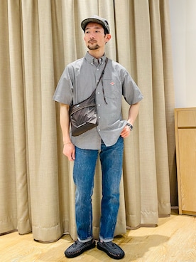「Nine Tailor（ナインテイラー）のアイテム（帽子）」を使った、ueta.sさん（メンズ・166cm）の春コーディネート