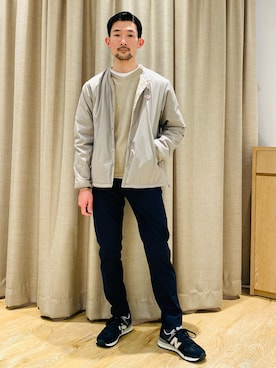 「爽やかコーデ」｜「アイテム（ブルゾン）」を使った、ueta.sさん（メンズ・166cm）の冬コーディネート