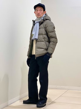 「Nine Tailor（ナインテイラー）のアイテム（帽子）」を使った、ueta.sさん（メンズ・166cm）の冬コーディネート
