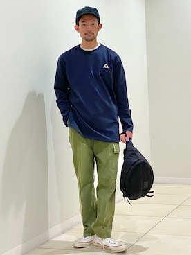 「Nine Tailor（ナインテイラー）のアイテム（帽子）」を使った、ueta.sさん（メンズ・166cm）の秋コーディネート