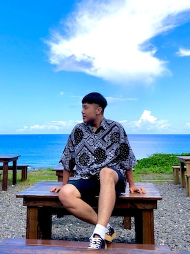 「KANGOL（カンゴール）のアイテム（シューズ）」を使った、Hankさん（メンズ・179cm）の春コーディネート