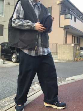 「Carhartt（カーハート）のアイテム（その他アウター）」を使った、tmkさん（メンズ・163cm）の春コーディネート