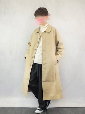 みなりん(Minari)さんの「loose soutien collar long coat/ルーズステンカラーコート」を使ったコーディネート