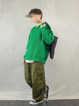 「GUコーデ」｜「アイテム（トートバッグ）」を使った、みなりん(Minari)さん（メンズ・170cm）の秋コーディネート