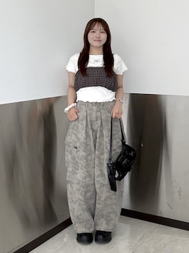 「w closet（ダブルクローゼット）のアイテム」を使った、KANAさん（レディース・156cm）の夏コーディネート