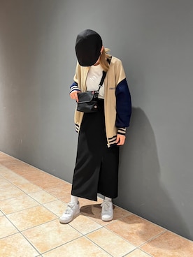 「AVIREX（アヴィレックス）のアイテム（ハンチング/ベレー帽）」を使った、Nagasakiさん（レディース・164cm）の春コーディネート