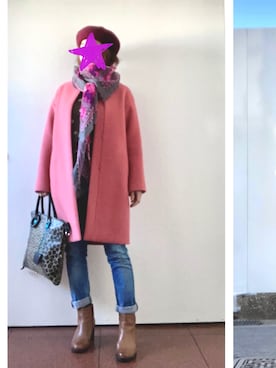 「GABS（ガブス）のアイテム（バッグ）」を使った、Coat.Iさん（レディース・152cm）の冬コーディネート