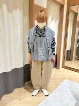 「kazumiコラボ」｜「アイテム（パンツ）」を使った、chi211030さん（レディース・165cm）の秋コーディネート