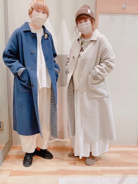 「Samansa Mos2（サマンサ モスモス）のアイテム（ステンカラーコート）」を使った、chi211030さん（レディース・165cm）の冬コーディネート